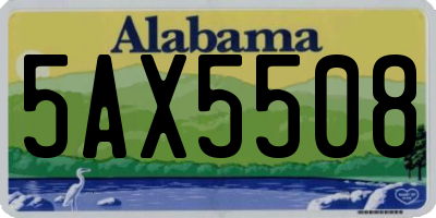 AL license plate 5AX5508