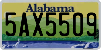 AL license plate 5AX5509