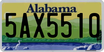 AL license plate 5AX5510