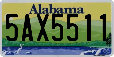 AL license plate 5AX5511