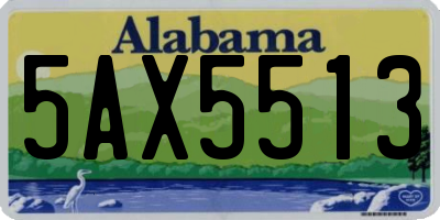 AL license plate 5AX5513