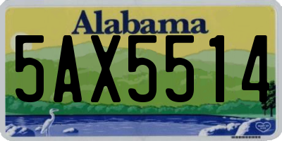 AL license plate 5AX5514
