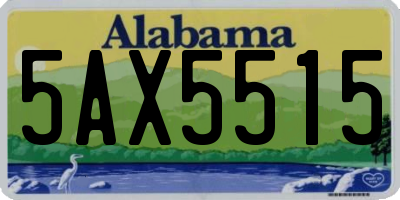 AL license plate 5AX5515