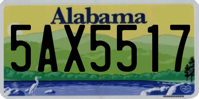 AL license plate 5AX5517