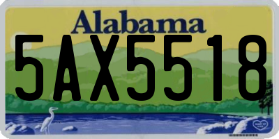 AL license plate 5AX5518