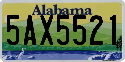 AL license plate 5AX5521