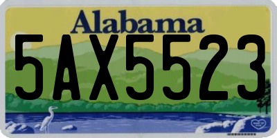 AL license plate 5AX5523