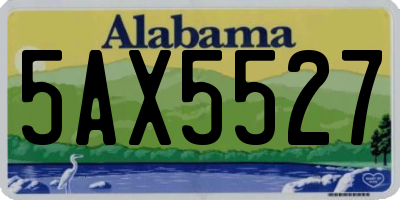 AL license plate 5AX5527