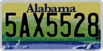 AL license plate 5AX5528