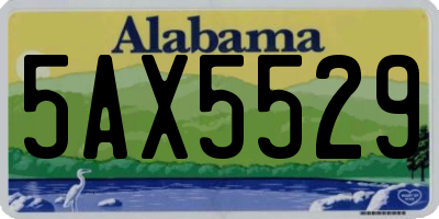 AL license plate 5AX5529