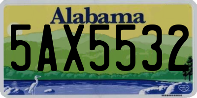 AL license plate 5AX5532