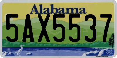 AL license plate 5AX5537