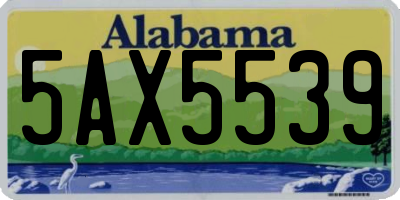 AL license plate 5AX5539