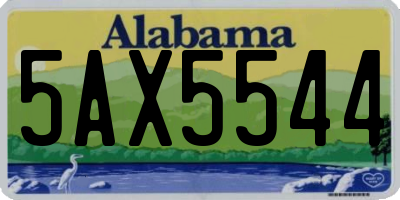 AL license plate 5AX5544