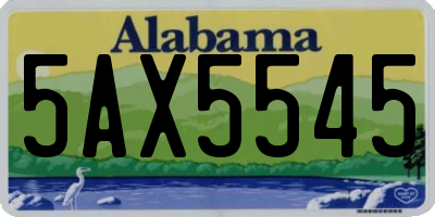 AL license plate 5AX5545