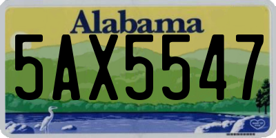 AL license plate 5AX5547