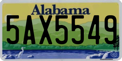 AL license plate 5AX5549