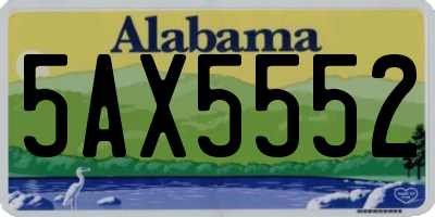 AL license plate 5AX5552