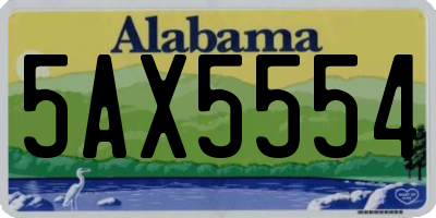 AL license plate 5AX5554