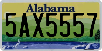 AL license plate 5AX5557