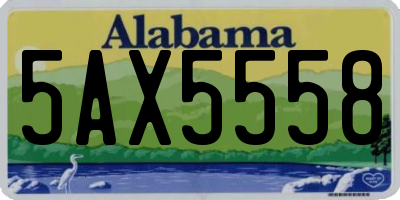 AL license plate 5AX5558