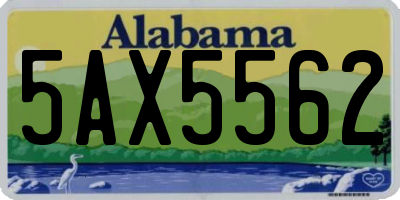 AL license plate 5AX5562