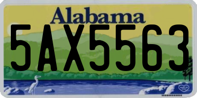 AL license plate 5AX5563