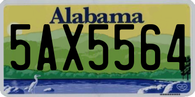 AL license plate 5AX5564