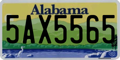 AL license plate 5AX5565
