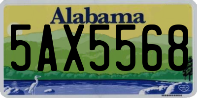 AL license plate 5AX5568