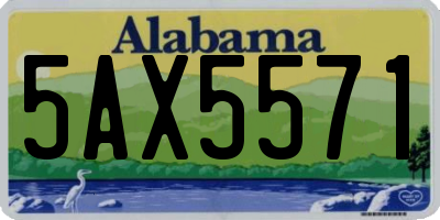 AL license plate 5AX5571