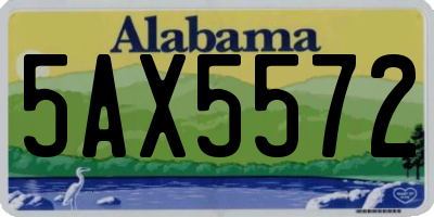 AL license plate 5AX5572
