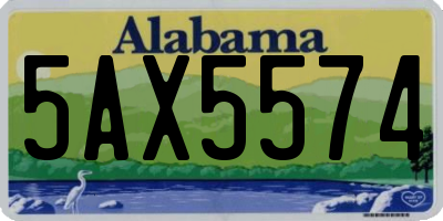 AL license plate 5AX5574