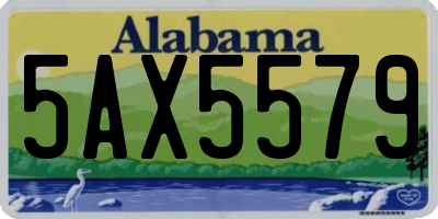 AL license plate 5AX5579
