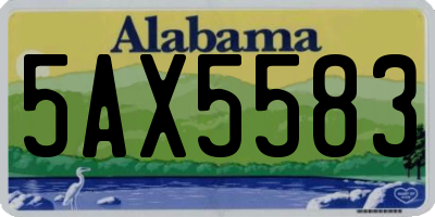 AL license plate 5AX5583