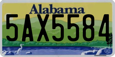 AL license plate 5AX5584