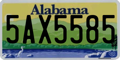 AL license plate 5AX5585