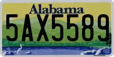 AL license plate 5AX5589