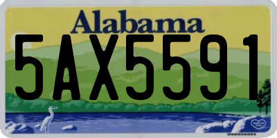 AL license plate 5AX5591