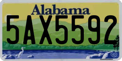 AL license plate 5AX5592