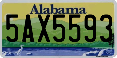 AL license plate 5AX5593