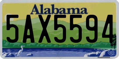 AL license plate 5AX5594