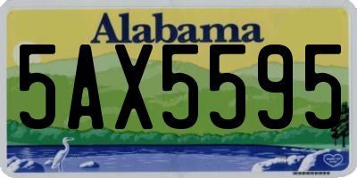 AL license plate 5AX5595