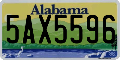 AL license plate 5AX5596