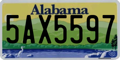 AL license plate 5AX5597