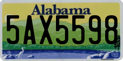 AL license plate 5AX5598