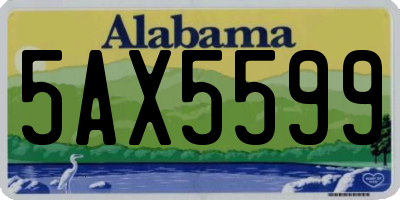 AL license plate 5AX5599
