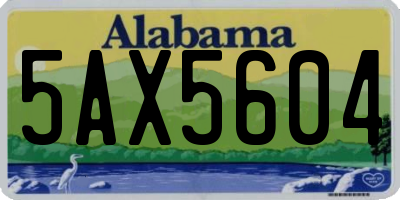 AL license plate 5AX5604