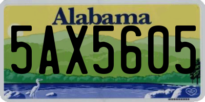 AL license plate 5AX5605
