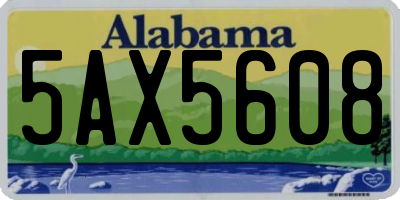 AL license plate 5AX5608